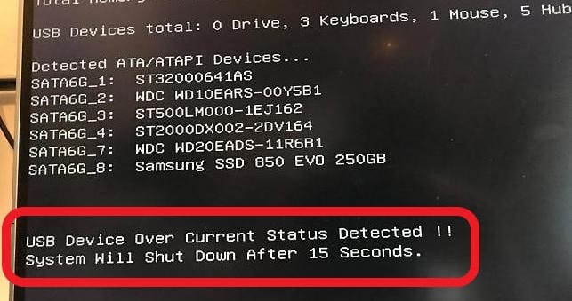 misdrijf Monnik dat is alles Comment réparer « USB Device over current status detected » lorsque vous  allumez votre ordinateur – PiloteX5