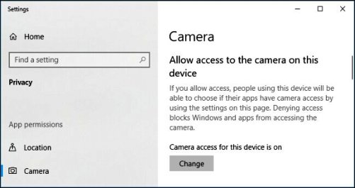 La webcam ne fonctionne pas sous Windows 10