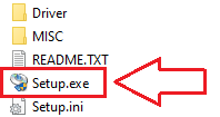 Ouvrez ce dossier, puis double-cliquez sur [Setup.exe]