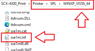 Trouvez le fichier sse1m.inf