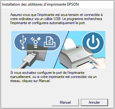 2. Captures d'écran des étapes d'installation du pilote d'imprimante Epson L1110